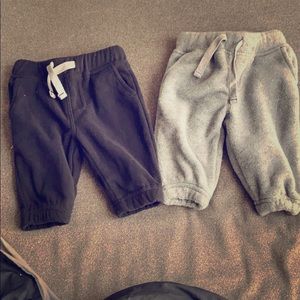 Black and grey sweatpants